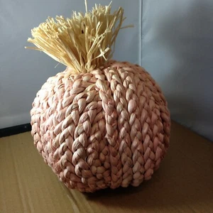 OPALHOUSE Decorative Oh Woven Pumpkin Spice Figurine | 7" x 7" Pink - Picture 1 of 3