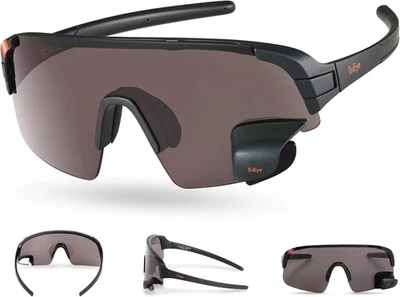 Cycling Glasses with Rear-View Mirror - Sports Sunglasses for Men & Women - U... - Image 1 of 4