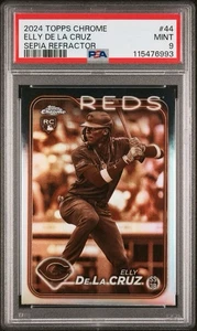 2024 Topps Chrome Sepia Refractor #44 Elly de la Cruz PSA 9 - Bild 1 von 2