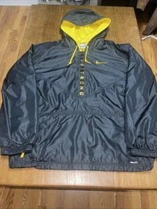 Nike Livestrong Yellow And Black Pullover Quarter Zip Jacket Men’s Size M - Picture 1 of 9