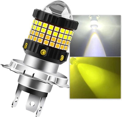 H4 HS1 Lampadina LED per Fari Moto E Scooter, Aggiornato 360° Illuminazione 6000 - Immagine 1 di 4