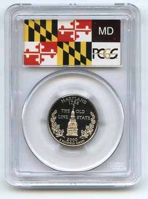 2000 S 25C Clad Maryland Quarter PCGS PR70DCAM - Image 1 of 2