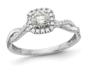 3/5 Carat (ctw G-H, SI1-SI2) Lab Grown Diamond Ring 14K Gold - Picture 1 of 5