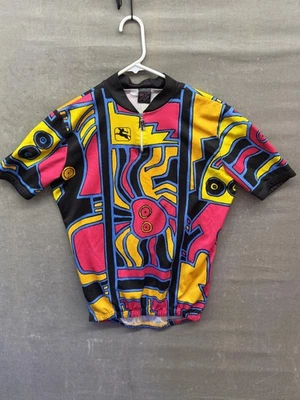 Camisa de Ciclismo Giordana De Colección Para Hombre Grande Multicolor Gráfico Abstracto Italia Años 90 Foto 1 de 4