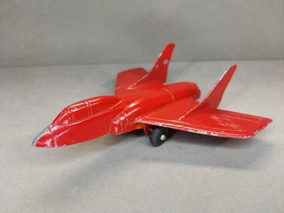 Juguete de acero de colección Tootsie juguete avión a reacción rojo azul marino juguete de acero prensado Foto 1 de 4