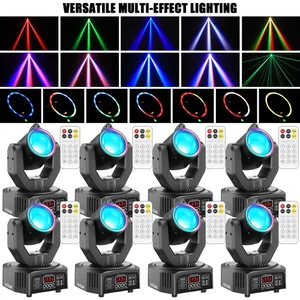 1/8Pcs LED Moving Head Light Mini DJ Lights Stage Lighting RGBW Beam Laser Light - Picture 1 of 15