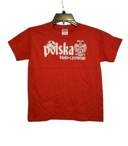 New Poland Polska Biale Orly Bialo-Czerwoni Youth Small Soccer Pilka T-shirt - Picture 1 of 4
