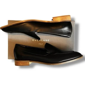 ¡NUEVO! Mocasín Everlane The Modern Cuero Negro Talla 10 Punta Hecho en Italia - Imagen 1 de 7