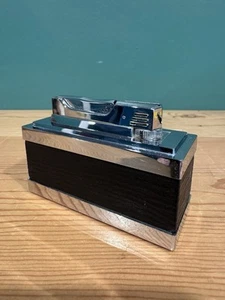 Vintage CHRONEX 3000 Table Lighter in Case Made in W. Germany Leather & Metal - Picture 1 of 9