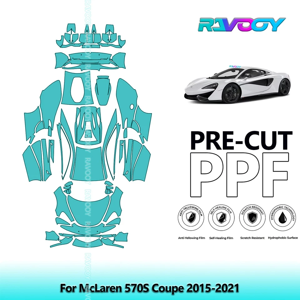 PreCut Paint Protection Film PPF For McLaren 570S Coupe 2015-2021 - Image 1 of 4