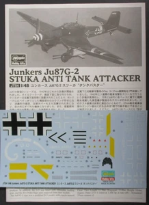 Hasegawa 1/48th Scale Junkers Ju87G-2 Stuka - Decals from Kit No. 09054 - Picture 1 of 1