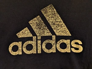 My ADIDAS Classic Three Stripe Logo XL Dark Blue The Go-To Tee Tee-Shirt - Picture 1 of 3