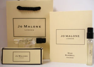 Jo Malone POMEGRANATE NOIR & WILD BLUEBELL Cologne Sample LOT With Logo Bag - Picture 1 of 24