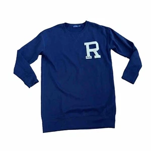 Polo Ralph Lauren Long Oversized Sweatshirt Tunic Women's Medium Dress Spell Out - Picture 1 of 9
