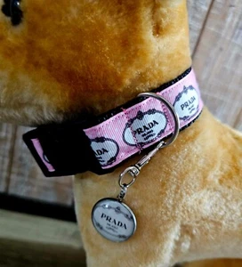 Elegant dog collar, collar for dog, luxury collar for dog with removable tag SM - Picture 1 of 4