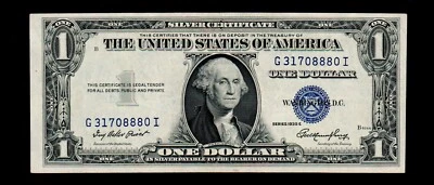 1935 E $1 Silver Certificate Lightly Circulated Free shipping {C225} - Image 1 of 2