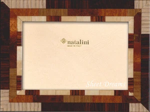 Natalini Mira  Hand Made Italian Marquetry Brown Photo Picture Frame - Picture 1 of 3