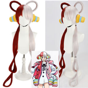 Perruque one piece film rouge uta anime cosplay perruque rouge accessoire costume d'Halloween coiffure