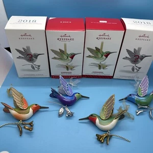 4 Hallmark Hummingbirds 2015 KOC Event Repaint Gold Silver 2018 Surprise Rare - Picture 1 of 11