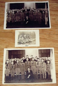 3 Old Photos of Boy Scout Troops 2 of Scout Troop # 92 & 1 of a Troop dated 1937 - Picture 1 of 6