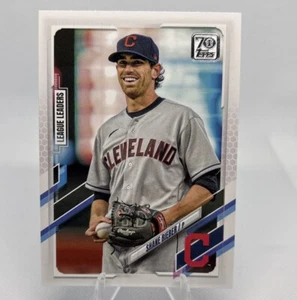 Topps MLB League Leaders 2021 #90 Shane Bieber Topps 70 aniversario serie 1 - Imagen 1 de 2