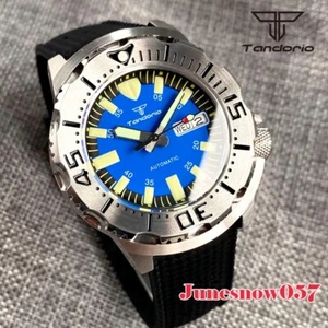 Tandorio Blue Dial 20ATM NH36A Automatic Movement Men Watch AR Glass 3.8 Crown - Picture 1 of 7