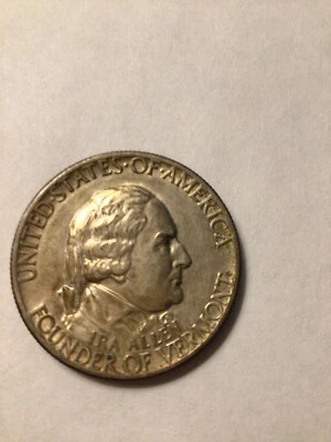 Stunning 1927 VERMON Founder IRA ALLEN Commemorative Silver Half Dollar Coin - Image 1 of 3