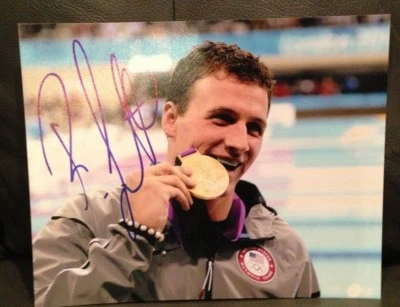 FOTO AUTOGRAFADA 8x10 assinada por Ryan Lochte olimpíadas de natação eua eua PROVA* **UAU** 2 - Imagem 1 de 2