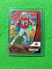 NICK BOSA PRIZM CARD JERSEY #97 OSU 49ERS 2020 Prizm DP SP REFRACTOR SP RED PRIZ