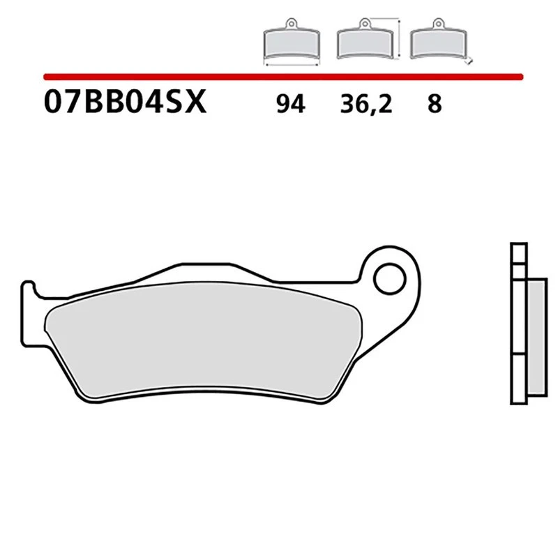 BREMBO KIT PASTIGLIE FRENO ANT. MONTA SU HUSQVARNA TE 610 95-00-07BB04SX - Изображение 1 из 1