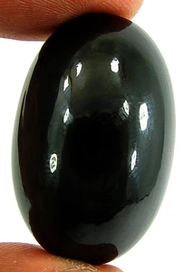 54.25 Ct Natural Black Obsidian Loose Gemstone Cabochon Wire Wrap Stone - 26725 - Picture 1 of 2