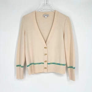 Vtg St John Cardigan Womens XS Santana Knit Old Money Wool Preppy Academia - Picture 1 of 9