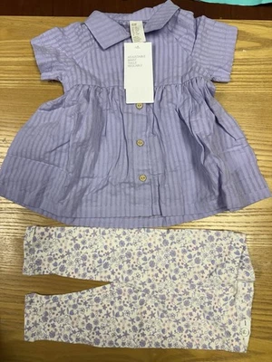 Net H & M 6 м девочка цветочный комплект рубашка и леггинсы весна лето - Изображение 1 из 3