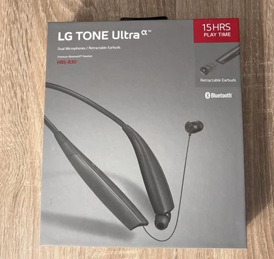 Brand New!! LG Tone Ultra HBS-820 Black In Ear Wireless Headset - Image 1 of 4