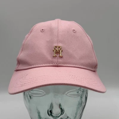 Tommy Hilfiger Pink Strapback Hat Cap TH Metal Logo Adjustable One Size - Image 1 of 4
