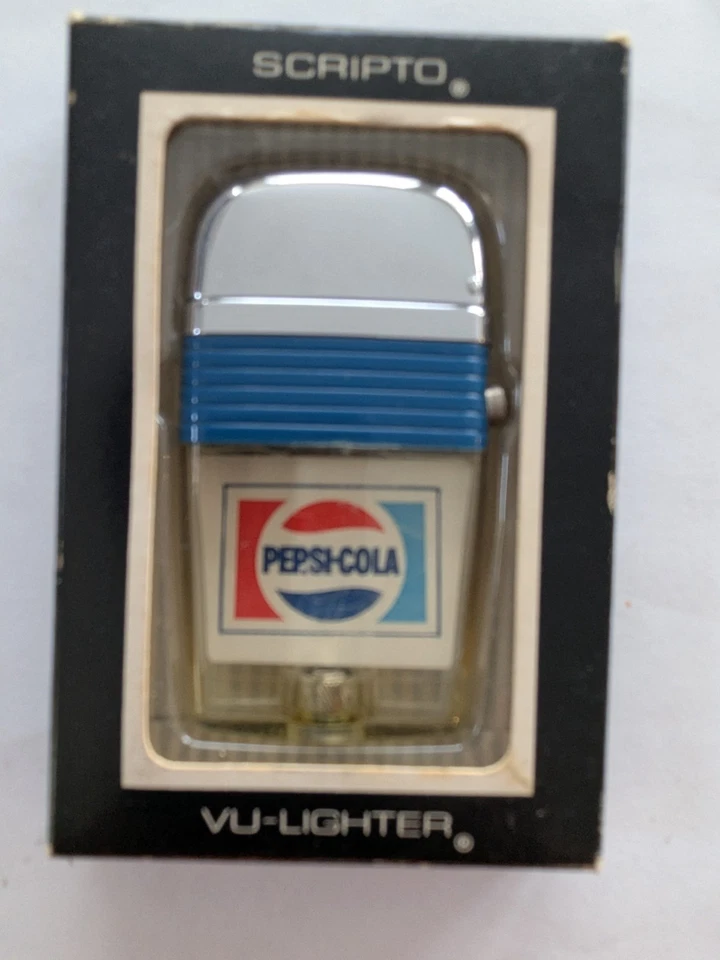 Encendedor VU Scripto vintage PEPSI-COLA en caja original Foto 1 de 4