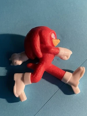 Sonic the Hedgehog KNUCKLES Cake Topper 2.5" Red Echidna Plastic Figure - Image 1 of 4