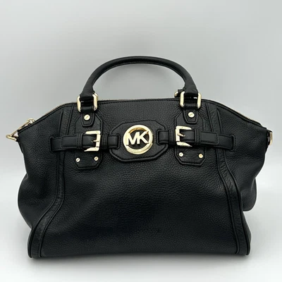 Michael Kors Large Black Hudson Satchel Tote Purse - Image 1 of 4