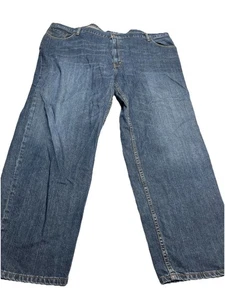 Levis 550 Jeans Mens 52X32 Blue Denim Distressed Relaxed Fit Pockets Modern - Picture 1 of 13