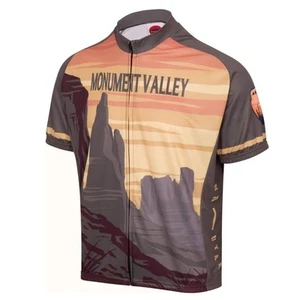 World Jerseys Monument Valley Park Men's Full Zip Cycling Jersey - Picture 1 of 3