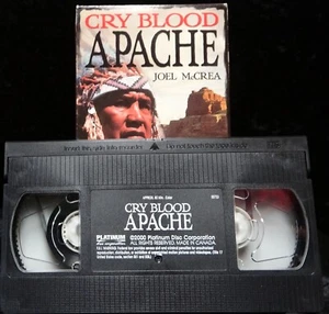 VHS Cry Blood, Apache š¼ Jody McCrea Robert Tessier Jack Starrett Western Action - Picture 1 of 3