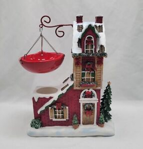 Yankee Candle Red Holiday House Hanging Tart Warmer Christmas Resin RETIRED