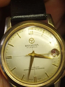 Rodania Vintage Mechanical 17 Jewels Incabloc men watch 1960's Swiss made - Picture 1 of 24