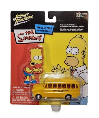 Autobús escolar Johnny Lightning Los Simpson Springfield Elementary Bart Metal 2003 Foto 1 de 3