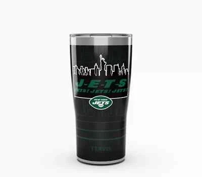 NEW YORK JETS, 20oz STAINLESS STEEL TUMBLER FROM TERVIS  WITH LID INCLUDED - Image 1 of 3