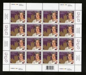 Canada - Scott 1987 - Full Pane of 16 Stamps - 50th Ann Queen Elizabeth II - MNH - Picture 1 of 1