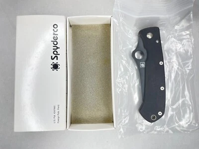 RARE Spyderco Lum Tanto Black G10 ATS-55 Combo C46GPSBK Discontinued NOS - Image 1 of 4