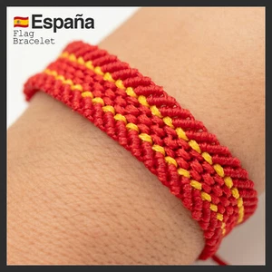 Spanish flag bracelet, Excellent Patriot Gift. Spain Bracelet Friendship Bracele - Picture 1 of 19