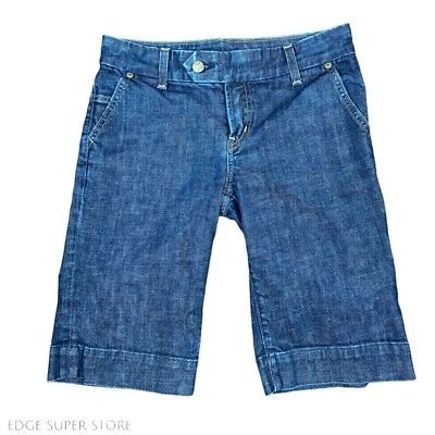 Citizen Of Humanity COH Blue Wash Denim Jean Distressed Bermuda Shorts Size 26 - Image 1 of 4