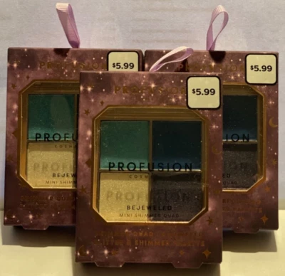 Written in the Stars Bejeweled Glitter Quad Profusion Blue Teal Purple White 3pc - Image 1 of 4